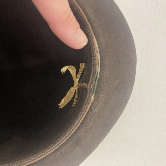Vintage Richman Steins Fedora Hat Brown 7 3/8 Inch Velour Bow 11856 - Picture 2 of 14